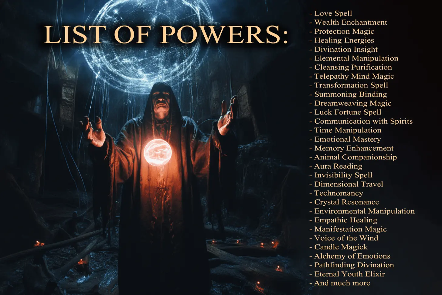 Explore the allure of dark power with spells for lust, dominance, and passion. Forge pacts with demons, attract casual partners, and enhance relationships with customized rituals for all sexual orientations